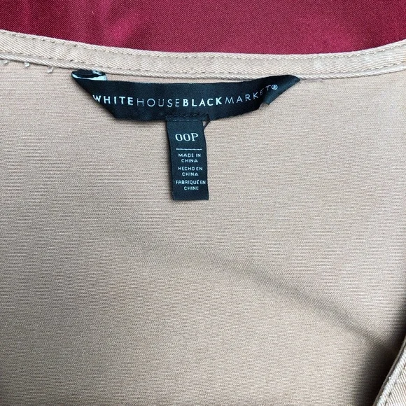 White House Black Market (WHBM) V-Neck Front Zip Cap Sleeve Casual Dress - Picture 3 of 7